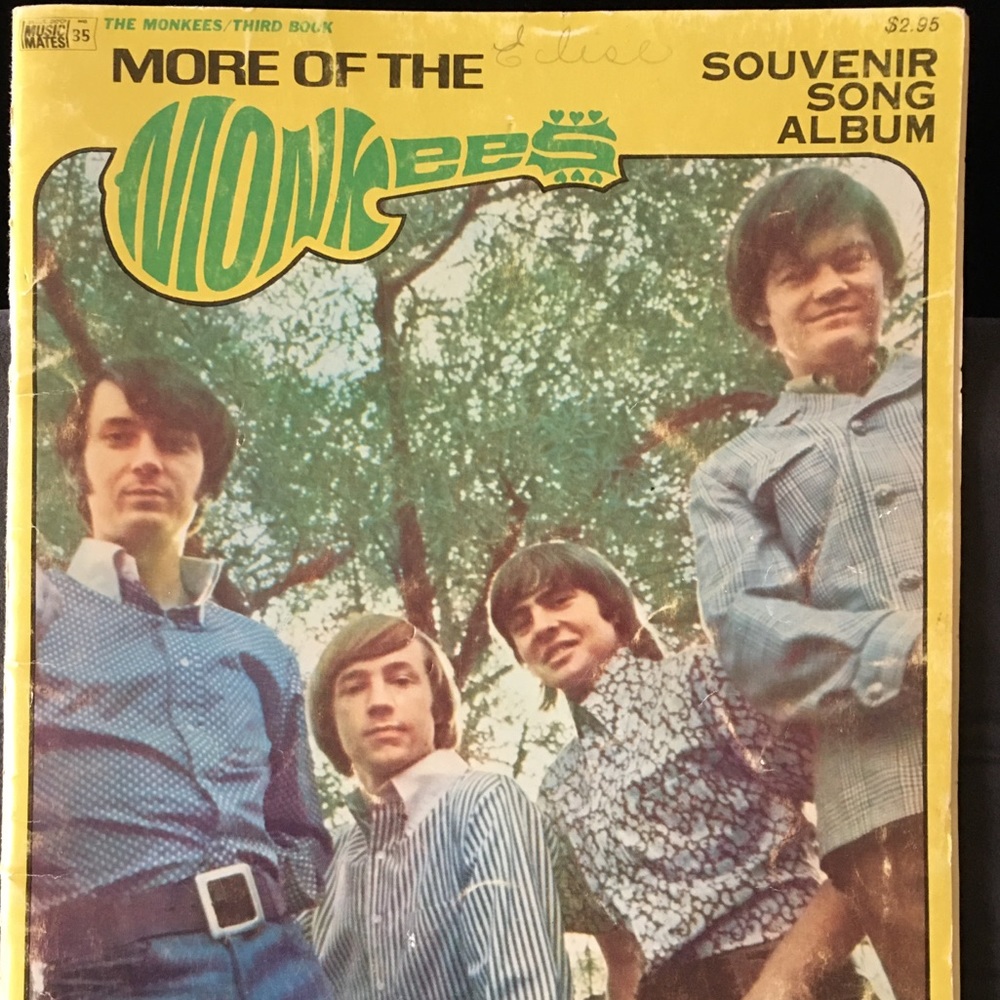 More Of The Monkees 1967 Souvenir Song Album With Pictures, Lyrics And Music